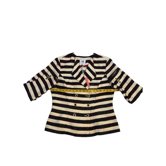 Cabi Love Carol Womens Multicolor Nautical Striped Button Blazer Jacket Size 10 - Picture 10 of 16